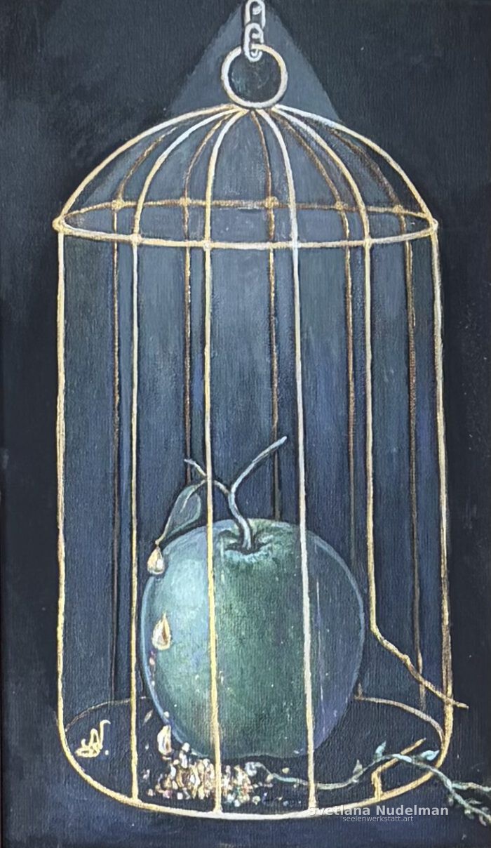 Apfelkäfig (Gemäldeserie Essbare Emotionen)