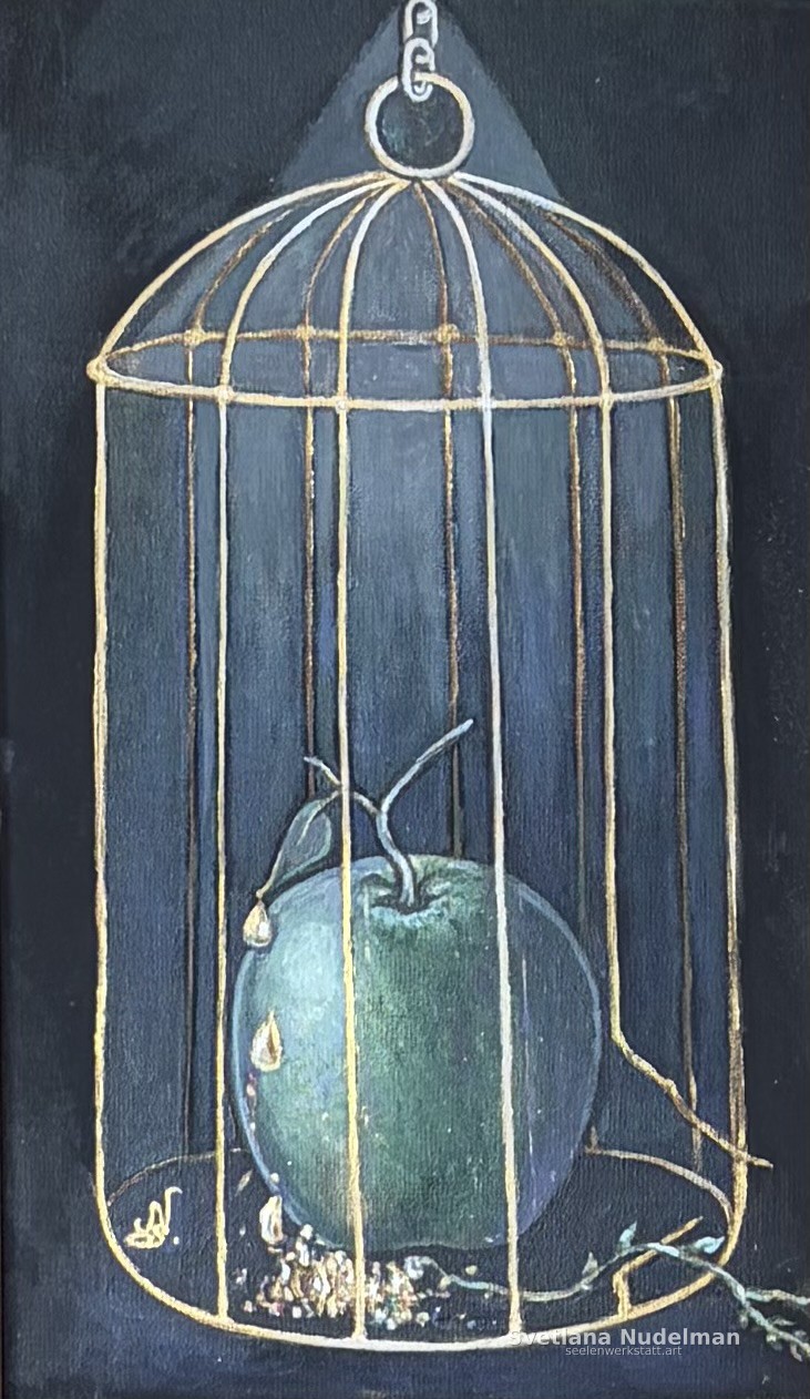 Apfelkäfig (Gemäldeserie Essbare Emotionen)